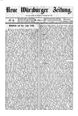 Neue Würzburger Zeitung Mittwoch 1. Januar 1862