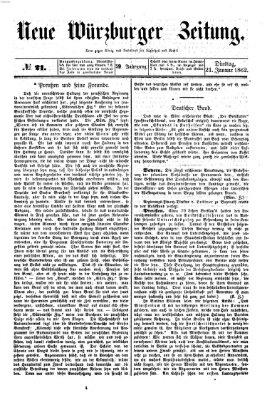 Neue Würzburger Zeitung Dienstag 21. Januar 1862