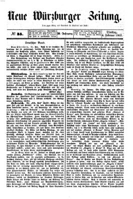 Neue Würzburger Zeitung Dienstag 4. Februar 1862