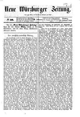 Neue Würzburger Zeitung Dienstag 25. Februar 1862