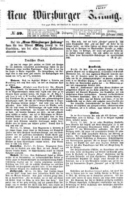 Neue Würzburger Zeitung Freitag 28. Februar 1862