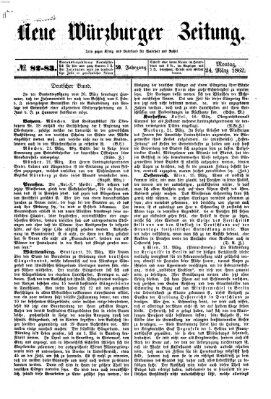 Neue Würzburger Zeitung Montag 24. März 1862