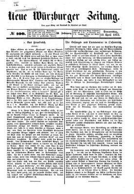 Neue Würzburger Zeitung Donnerstag 10. April 1862