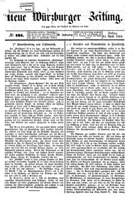 Neue Würzburger Zeitung Freitag 11. April 1862