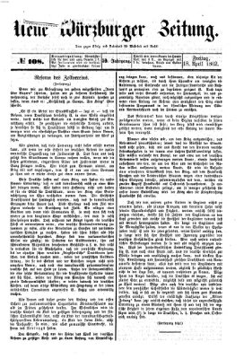 Neue Würzburger Zeitung Freitag 18. April 1862