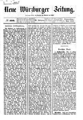 Neue Würzburger Zeitung Donnerstag 1. Mai 1862