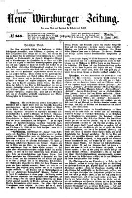 Neue Würzburger Zeitung Montag 9. Juni 1862