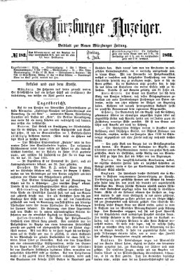 Würzburger Anzeiger (Neue Würzburger Zeitung) Freitag 4. Juli 1862