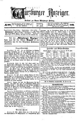 Würzburger Anzeiger (Neue Würzburger Zeitung) Sonntag 27. Juli 1862