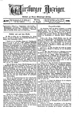 Würzburger Anzeiger (Neue Würzburger Zeitung) Montag 18. August 1862