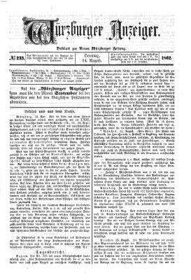 Würzburger Anzeiger (Neue Würzburger Zeitung) Sonntag 24. August 1862