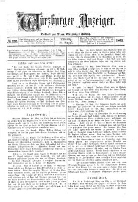 Würzburger Anzeiger (Neue Würzburger Zeitung) Dienstag 26. August 1862