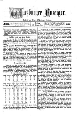 Würzburger Anzeiger (Neue Würzburger Zeitung) Freitag 12. September 1862