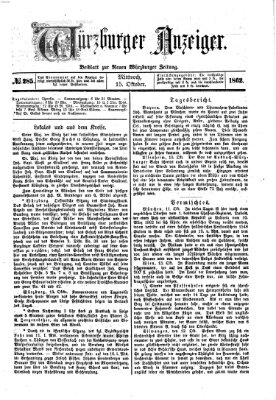 Würzburger Anzeiger (Neue Würzburger Zeitung) Mittwoch 15. Oktober 1862