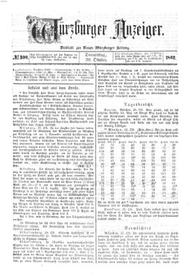 Würzburger Anzeiger (Neue Würzburger Zeitung) Donnerstag 30. Oktober 1862