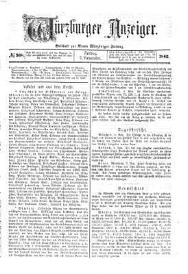 Würzburger Anzeiger (Neue Würzburger Zeitung) Freitag 7. November 1862