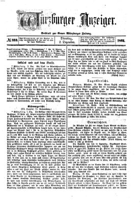 Würzburger Anzeiger (Neue Würzburger Zeitung) Dienstag 2. Dezember 1862