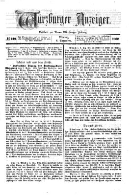 Würzburger Anzeiger (Neue Würzburger Zeitung) Montag 8. Dezember 1862