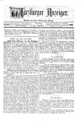 Würzburger Anzeiger (Neue Würzburger Zeitung) Dienstag 16. Dezember 1862