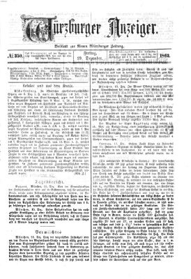 Würzburger Anzeiger (Neue Würzburger Zeitung) Freitag 19. Dezember 1862