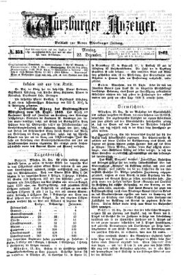 Würzburger Anzeiger (Neue Würzburger Zeitung) Montag 22. Dezember 1862