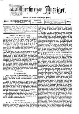 Würzburger Anzeiger (Neue Würzburger Zeitung) Samstag 27. Dezember 1862