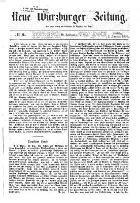 Neue Würzburger Zeitung Freitag 2. Januar 1863