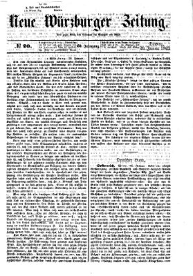 Neue Würzburger Zeitung Dienstag 20. Januar 1863