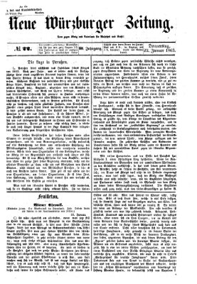 Neue Würzburger Zeitung Donnerstag 22. Januar 1863