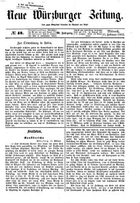 Neue Würzburger Zeitung Mittwoch 11. Februar 1863