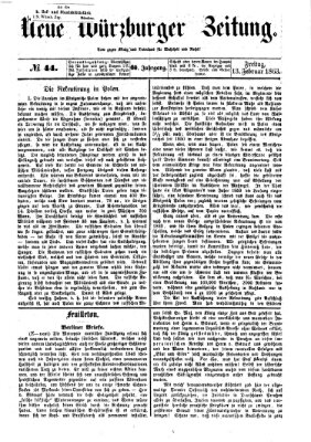 Neue Würzburger Zeitung Freitag 13. Februar 1863