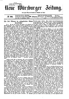 Neue Würzburger Zeitung Freitag 20. Februar 1863