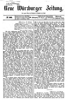 Neue Würzburger Zeitung Mittwoch 25. Februar 1863