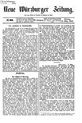 Neue Würzburger Zeitung Dienstag 10. März 1863