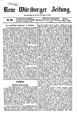 Neue Würzburger Zeitung Freitag 13. März 1863