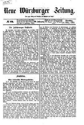 Neue Würzburger Zeitung Samstag 14. März 1863