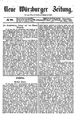 Neue Würzburger Zeitung Donnerstag 19. März 1863