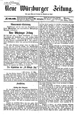 Neue Würzburger Zeitung Montag 30. März 1863