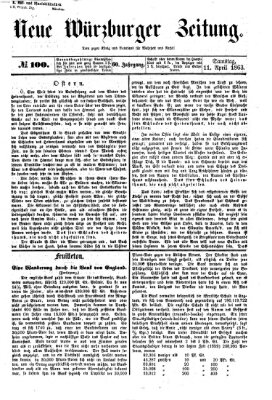 Neue Würzburger Zeitung Samstag 11. April 1863