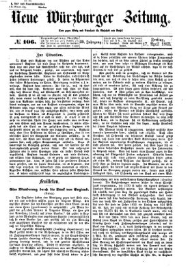 Neue Würzburger Zeitung Freitag 17. April 1863