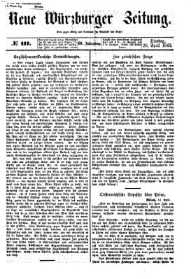 Neue Würzburger Zeitung Dienstag 28. April 1863