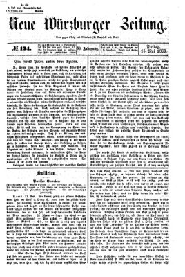 Neue Würzburger Zeitung Freitag 15. Mai 1863