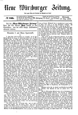 Neue Würzburger Zeitung Mittwoch 27. Mai 1863