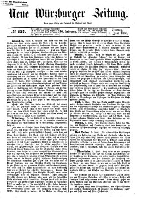 Neue Würzburger Zeitung Dienstag 9. Juni 1863