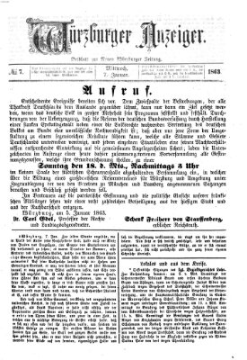 Würzburger Anzeiger (Neue Würzburger Zeitung) Mittwoch 7. Januar 1863