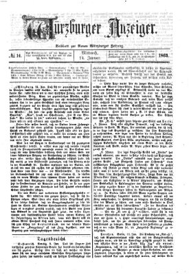 Würzburger Anzeiger (Neue Würzburger Zeitung) Mittwoch 14. Januar 1863