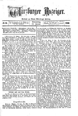 Würzburger Anzeiger (Neue Würzburger Zeitung) Donnerstag 15. Januar 1863