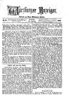 Würzburger Anzeiger (Neue Würzburger Zeitung) Sonntag 18. Januar 1863