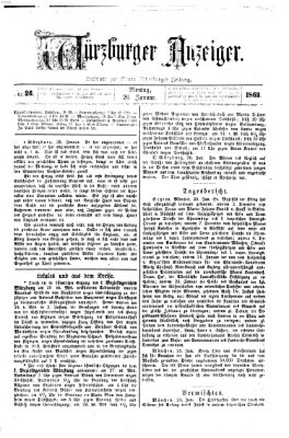 Würzburger Anzeiger (Neue Würzburger Zeitung) Montag 26. Januar 1863