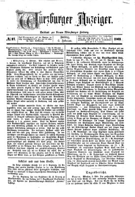 Würzburger Anzeiger (Neue Würzburger Zeitung) Freitag 6. Februar 1863